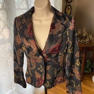 H and M Jacket Brocade Long Sleeve Two Button Lined